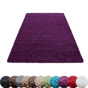 Hochflor Shaggy Langflor Wohnzimmer Teppich Weich Soft Einfarbig Florhöhe 50 mm - Bild 1 von 67