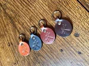 Dragonfly key ring/Leather dragonfly keyring/luxury keyring/keather keyring - Picture 1 of 2