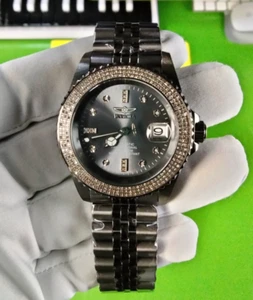 Invicta Pro Diver Herren Diamant Automatik Uhr 38860 Armband SS Gunmetal Ton - Bild 1 von 23