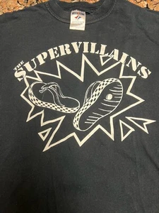 Super Villains Large Youth 14-16 Shirt Punk Rock Band Rare - Picture 1 of 5