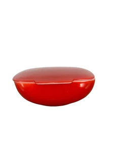Vintage Pyrex - rote quadratische Auflaufform & Deckel 2,5 Quart - Bild 1 von 13
