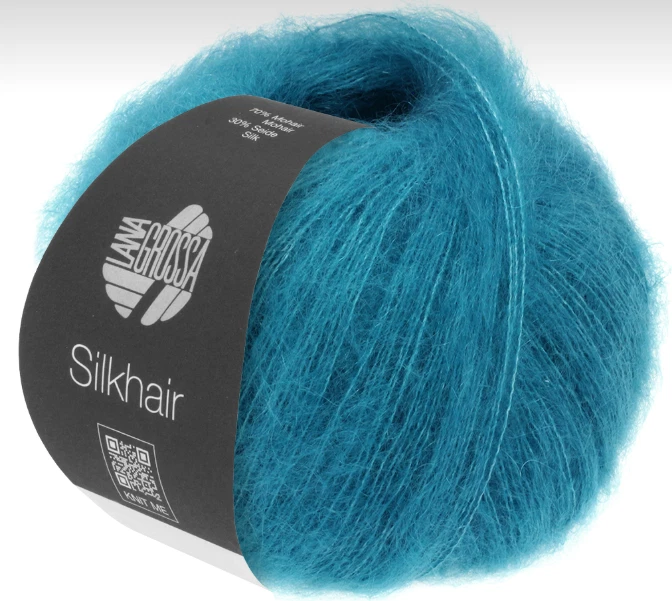 (kg/356€)  Silkhair Lana Grossa 25g Fb.23 petrol Kid Mohair Seide PORTOFREI - Bild 1 von 1