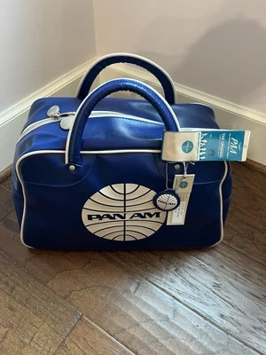 Bolso PAN AM Explorer, Original. Estilo vintage certificado, azul pan am, nuevo con etiquetas Foto 1 de 3