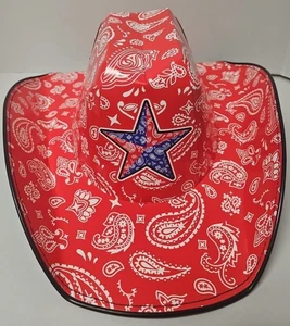 STAR/BANDANA Design Karton COWBOYHUT - Einheitsgröße - ERWACHSENE NEU KOSTENLOSER VERSAND - Bild 1 von 6