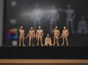 3D Printing 1/72 Japanese yakuza Yamaguchi-gumi 6 Person Model Unpainted- - Picture 1 of 4