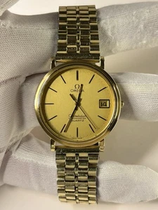 OMEGA Constellation Vintage 1970’s Men’s Quartz Date Gold Dress Watch - 196.0126 - Picture 1 of 4