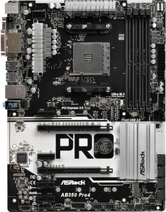 ASRock AB350 Pro4 AMD B350 Socket AM4 ATX DDR4 Motherboard TESTED - Picture 1 of 4