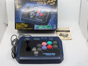 Hori PlayStation Command Arcade Stick HPS-11 Programmable Boxed Tested PS1 PS2 - Picture 1 of 13