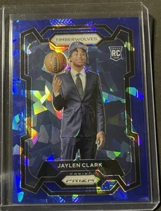 2023-24 PRIZM JAYLEN CLARK RC BLUE CRACKED ICE /125 #166 MINNESOTA TIMBERWOLVES - Picture 1 of 2