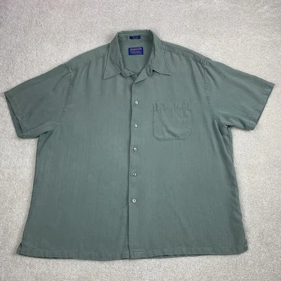 Vtg Pendleton 100% Silk Cotton Shirt Mens Size XL Button Up Front Pocket - Image 1 of 4
