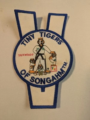 Tiny Tigers of Songahm Taekwondo Patch Blue Edges Free Shipping  - Image 1 of 2