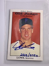1995 Signature Rookies Old Judge T-95 Minis Auto /5750 Derek Lowe #22 Auto