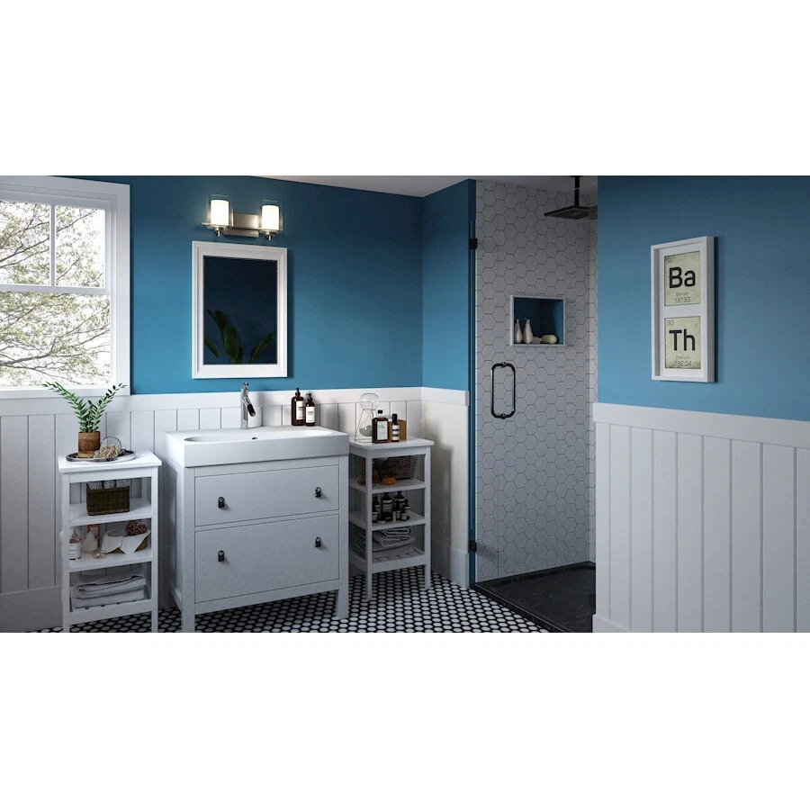 Quoizel Kolt 2 Light Bath Light, Nickel/Clear/Sandblasted Interior - KLT8902BN - Image 1 of 1