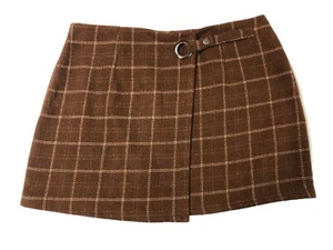 Damen-Minirock Shein Curve braun Wickeloptik kariert Größe 3XL - Bild 1 von 13