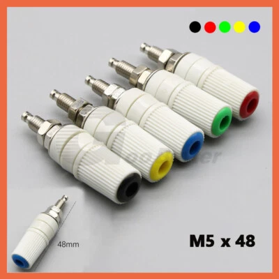 4mm Binding Post Banana Jack Socket Connector - Red Black Blue Yellow Green - Image 1 of 4