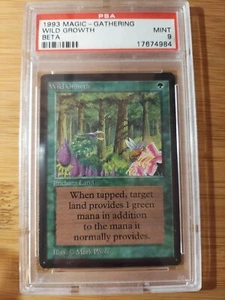 1x Wild Growth PSA 9 MINT - Graded - Beta Edition 1993 - SPARROW MAGIC mtg - Picture 1 of 2