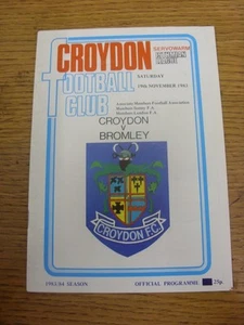 19/11/1983 Croydon v Bromley . Item appears to be in good condition unless prev - Picture 1 of 1