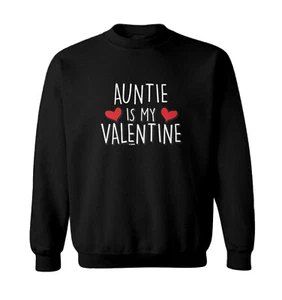 Auntie Is My Valentine - Valentine's Day Love Heart Toddler Crewneck Sweater - Picture 1 of 8