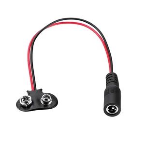 9v Battery Eliminator Connector - Convert 9-Volt Powered Devices To Wall Adapter - Picture 1 of 3