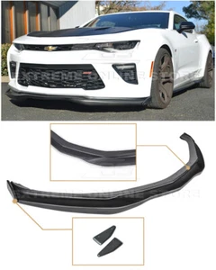 For 16-Up Camaro ALL | T6 Style Front Bumper Lip W/ CARBON FIBER Side Splitters - Picture 1 of 12