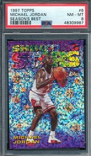 PSA 8 GRADED JORDAN SHOOTING STARS 1997 TOPPS #6 SEASONS BEST MICHAEL NBA *TPHLC