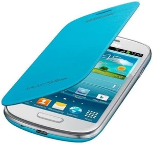 Samsung original coque flip cover Étui à rabat pour Samsung Galaxy S3 Mini Bleu - Photo 1 sur 4