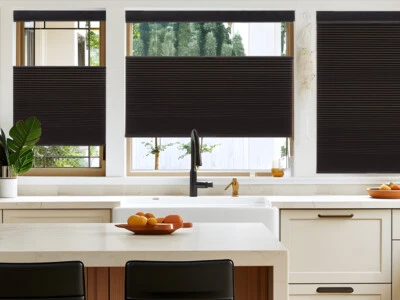 METechs No Drill Blackout Cellular Shade Top Down Bottom Up Cordless Black Blind - Image 1 of 4