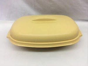 Vintage TUPPERWARE Microwave Vegetable Steamer Harvest Gold 1273-3 - Picture 1 of 7