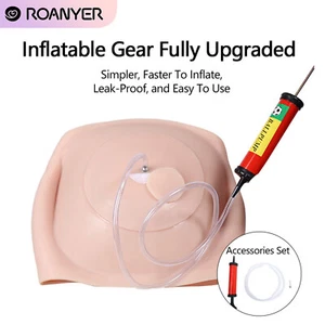 Roanyer Silicone Upgraded Inflatable Triplets Pregnant Fake Belly for Cosplay - Foto 1 di 17