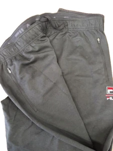 Fila Men’s sweatpants Joggers Jogging Pants Zip Pockets (BLACK XXL)GENTLY USED - Picture 1 of 6