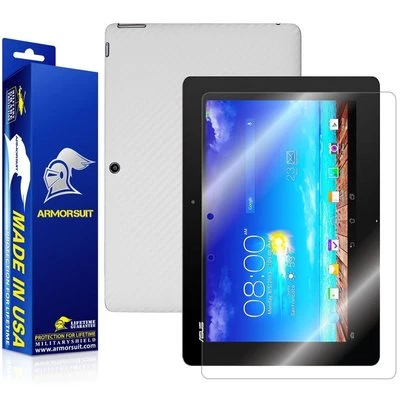 ArmorSuit ASUS Transformer Pad TF701T Screen Protector + White Carbon Skin USA - Image 1 of 4
