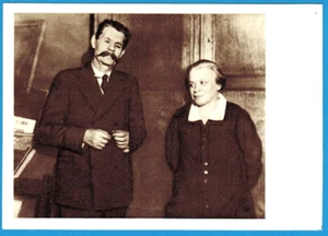 1968 Russian photo postcard Maxim Gorky & Maria Ulyanova in 1928 - Bild 1 von 2