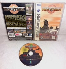 RARE Iron Storm US NTSC game for Sega Saturn in long big box with instructions