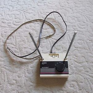 Vintage Arista rabbit ear TV Antenna; VHF/FM, UHF