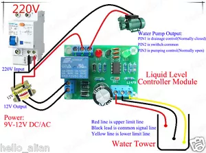 Liquid Level Controller Module Water Level Detection Sensor 9V-12V AC/DC - Picture 1 of 4