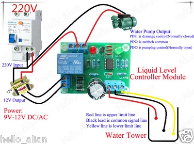 AC/DC9V-12V Pumping Liquid Water Level Controller Switch Module Detection Sensor - Image 1 of 4