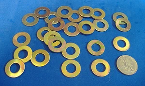 LOT OF 25 SAE 3/8" GRADE 8 YELLOW ZINC FLAT WASHERS - Picture 1 of 1