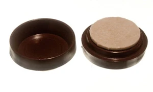 Nuovo 24 X Rotella Tazze Pavimento Protezione Gliderslarge Marrone Con Feltrini - Foto 1 di 1