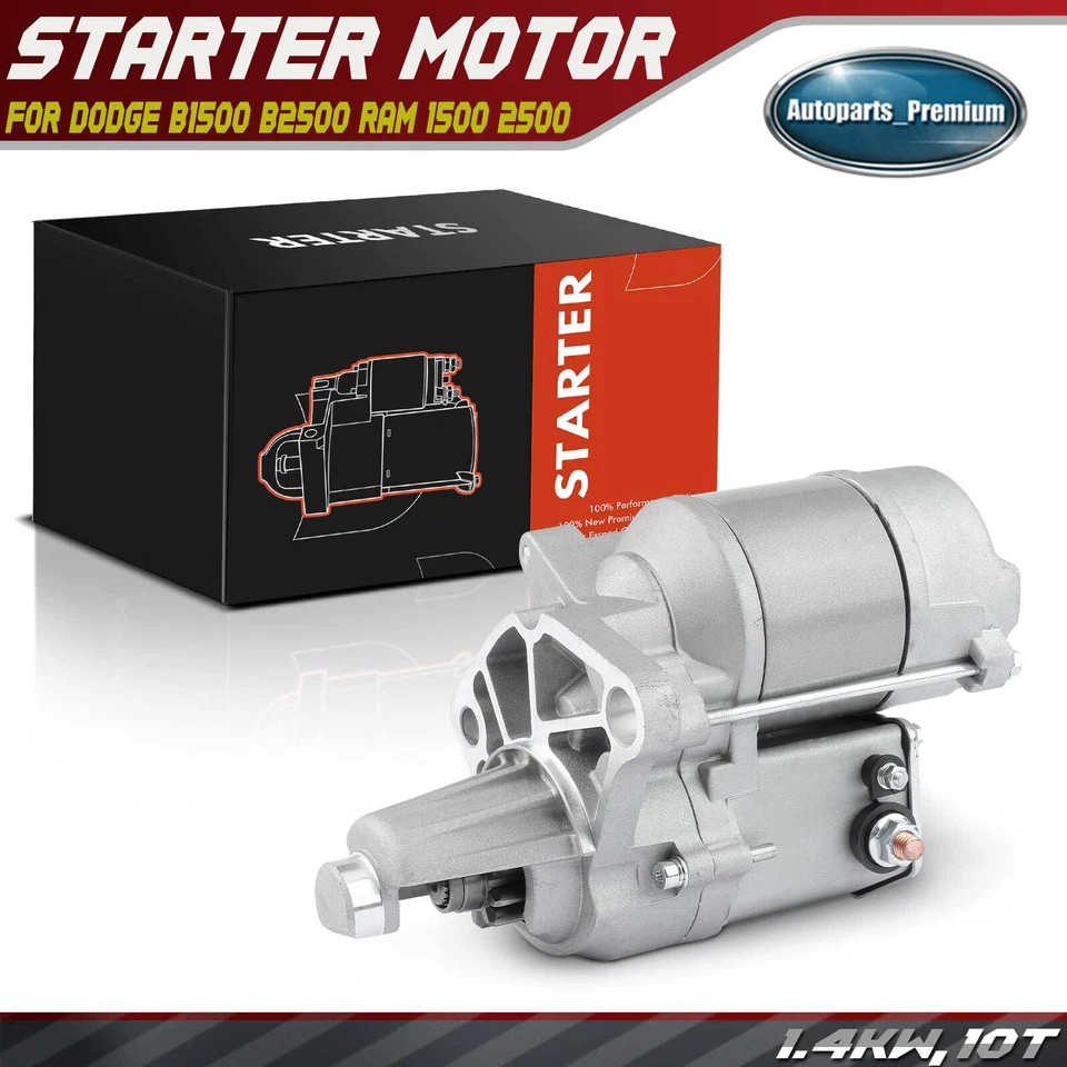 Motor De Arranque Para Dodge Ram B1500 1500 2500 3500 Dakota 1996-1998 1.4KW CW 10T Foto 1 de 4