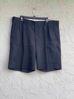 Pantalones cortos de golf Alan River para hombre 40 plisados chinos que absorben la humedad negros  Foto 1 de 4