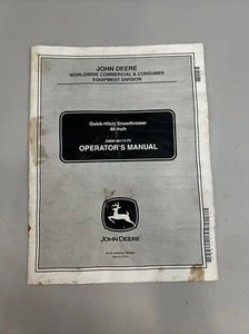 JOHN DEERE QUICK HITCH SNOW THROWER 46-INCH OPERATORS MANUAL OMM146113 425 445 - Picture 1 of 3