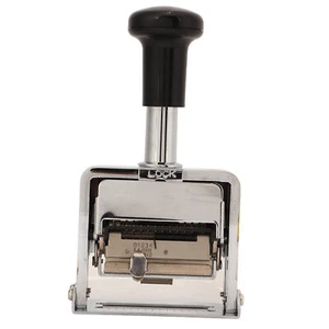 Number Stamp 12 Digit Self Inking Automatic Numbering Stamp With Handle For Bank - Picture 1 of 12