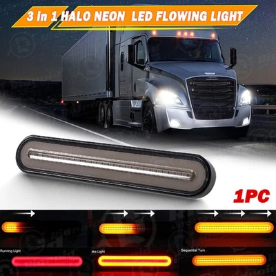 1*RV Semi Truck Trailer 100 LED Strobe Brake Flowing Turn Signal Rear Tail Light - Image 1 of 4