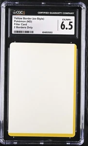 Yellow Border (Ex-Style) 2 Borders Only Filler Card NM CGC 6.5. - Picture 1 of 2