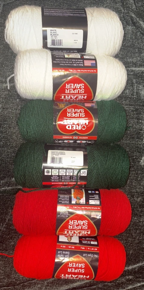 Hilo Super Ahorrador Corazón Rojo 6 Madejas Colores Navidad para Tejer Artesanía Crochet Foto 1 de 1