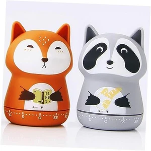 2 Pack Cute Kitchen Timer,100% Mechanical Timer for Kids,60 Minute Egg Timer - Picture 1 of 7