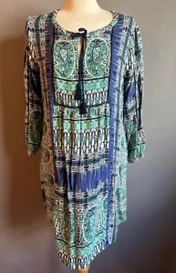 Abito zingaro/contadino blu marca Lucy nappe - Taglia L - Foto 1 di 5