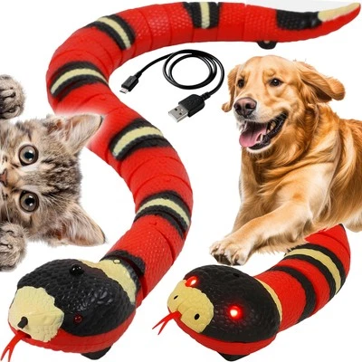 GARTENEXPRESS Interaktive Schlange für Katzen – 40 cm, per USB aufladbar Smart Sensing Snake