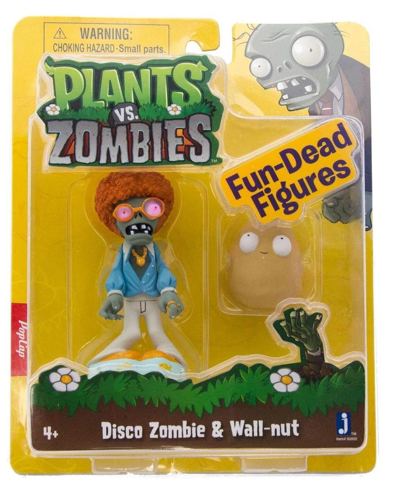 Paquete de 2 figuras Plants Vs Zombies de 3": discoteca zombi y nuez de pared Foto 1 de 1