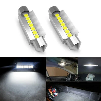 Bombillas LED Festoon 42 mm domo/traseras de lectura blancas para Chevrolet Tahoe 07-14 Foto 1 de 4